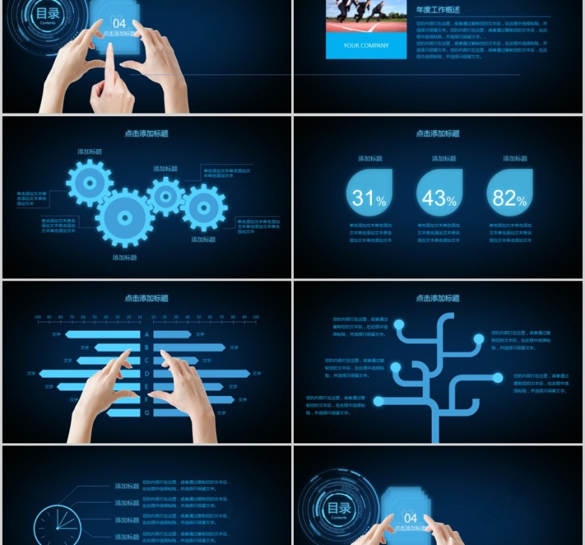 工作汇报年度总结PPT模板第2张