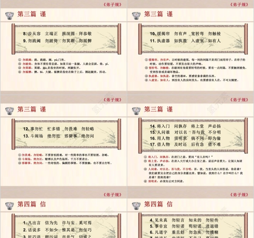 弟子规国学经典ppt第5张