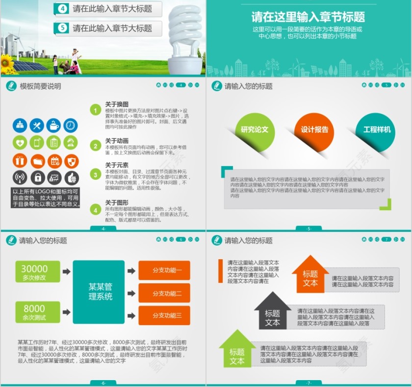 绿色新能源 简约清新风新能源介绍ppt第2张