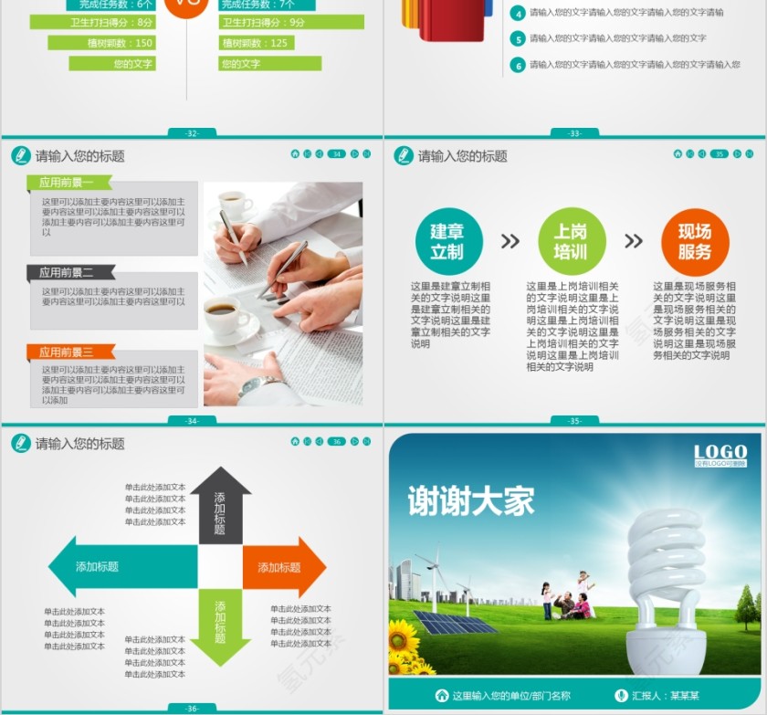 绿色新能源 简约清新风新能源介绍ppt第8张