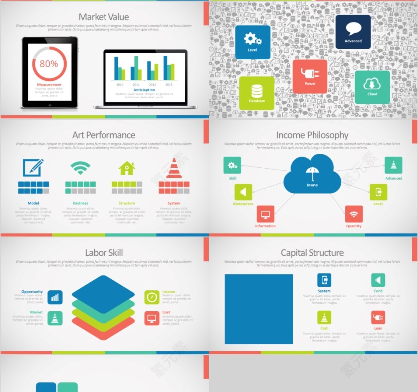 商务欧美ppt模板简约2019高端大气 商业工作汇报时尚极简风素材第4张