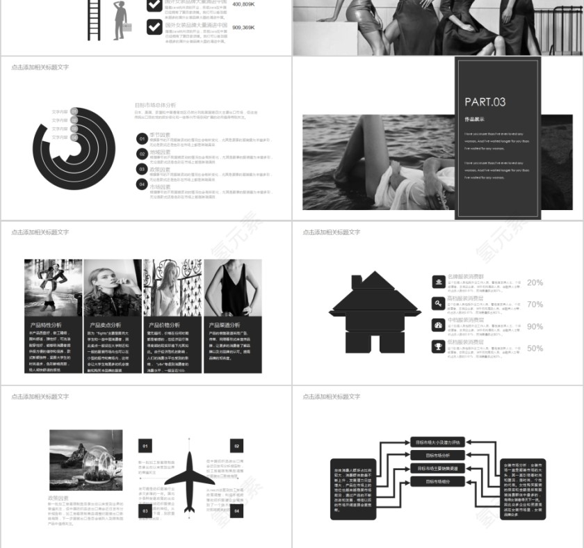 杂志风时尚服装汇报PPT模板第3张