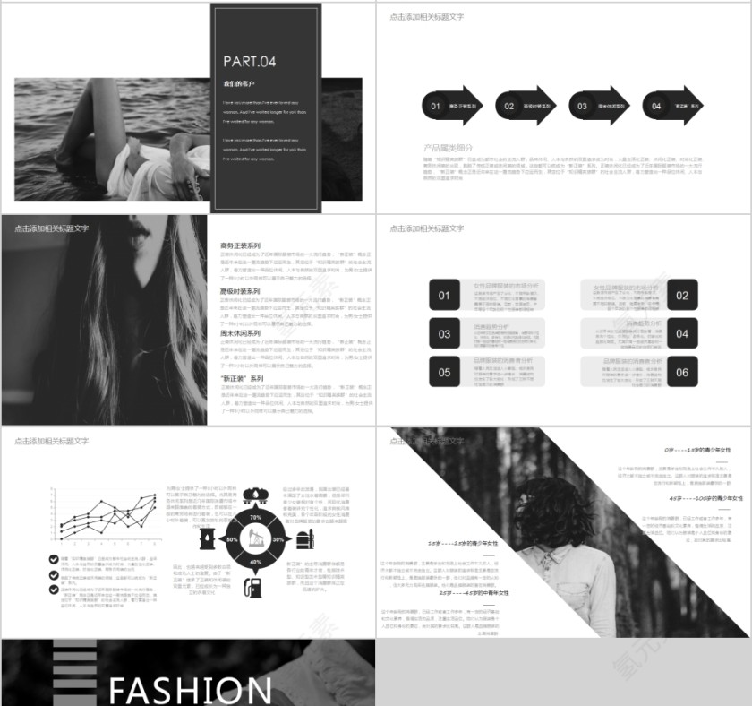 杂志风时尚服装汇报PPT模板第4张