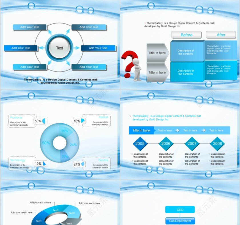 蓝色简约化妆品美容美体spa模板PPT第3张