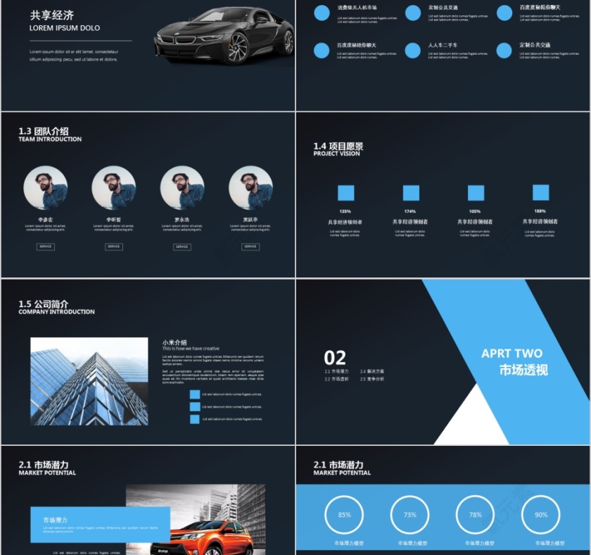 ppt模板汽车4s店维修养护美容品牌营销推广工作总结汇报销售计划第2张