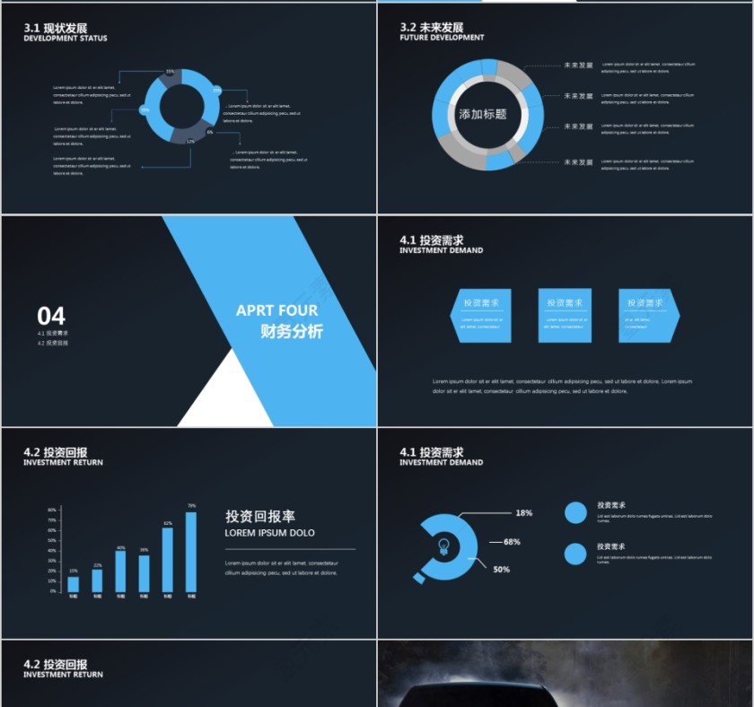ppt模板汽车4s店维修养护美容品牌营销推广工作总结汇报销售计划第4张