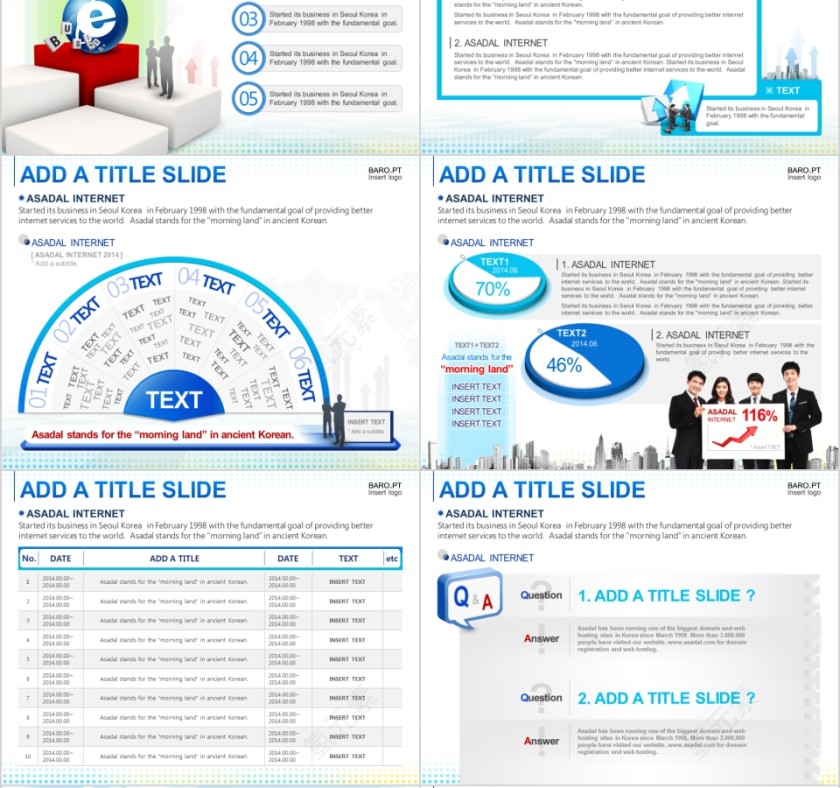 蓝色市场调查报告调研问卷幻灯片ppt模板第6张