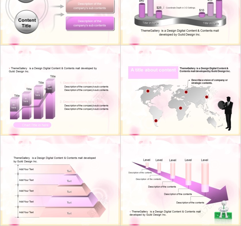 粉色简约美容美体spa模板PPT第2张