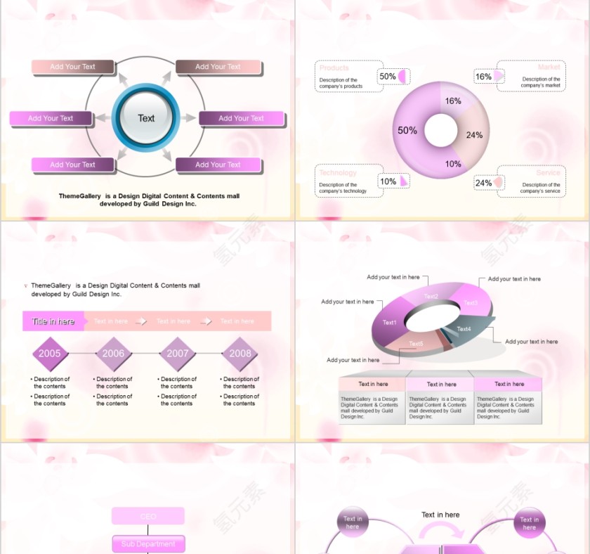 粉色简约美容美体spa模板PPT第3张