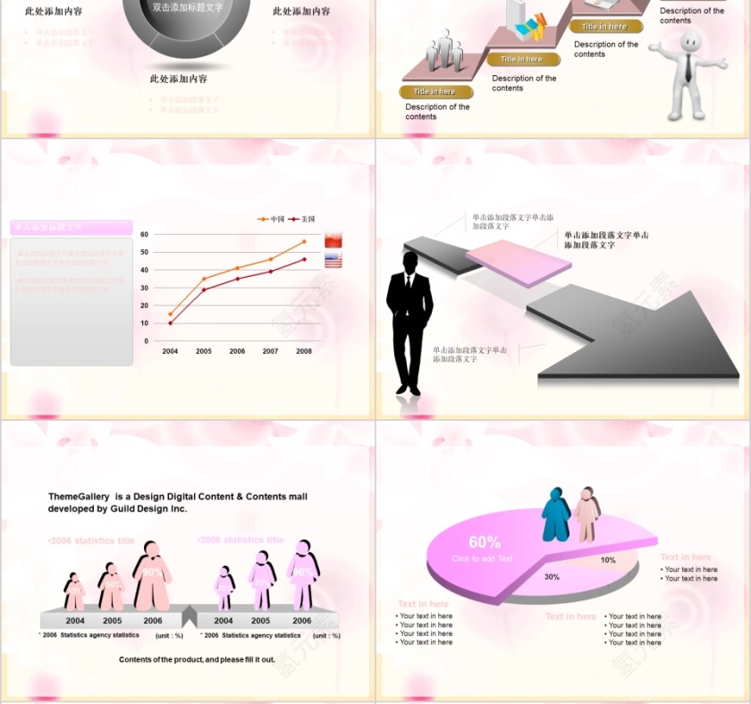 粉色简约美容美体spa模板PPT第6张