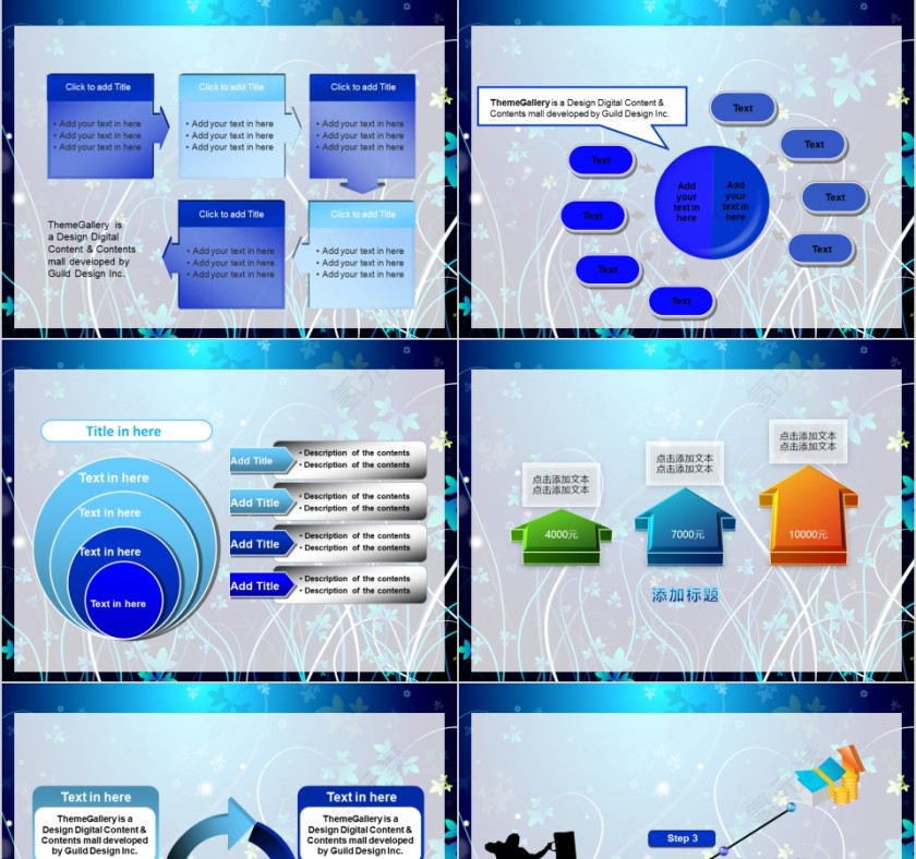 蓝色大气商务通用美容美体spa模板PPT第9张