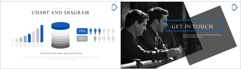 商务欧美ppt模板简约2019高端大气 商业工作汇报时尚极简风素材第7张