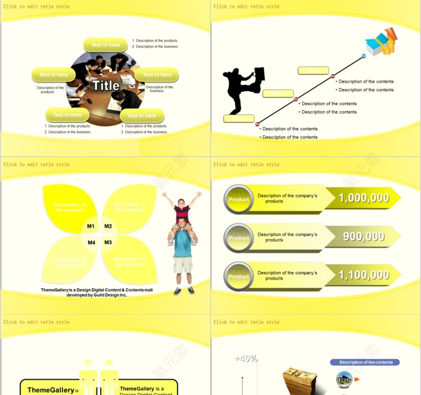 黄色简约大气美容美体spa模板PPT第7张