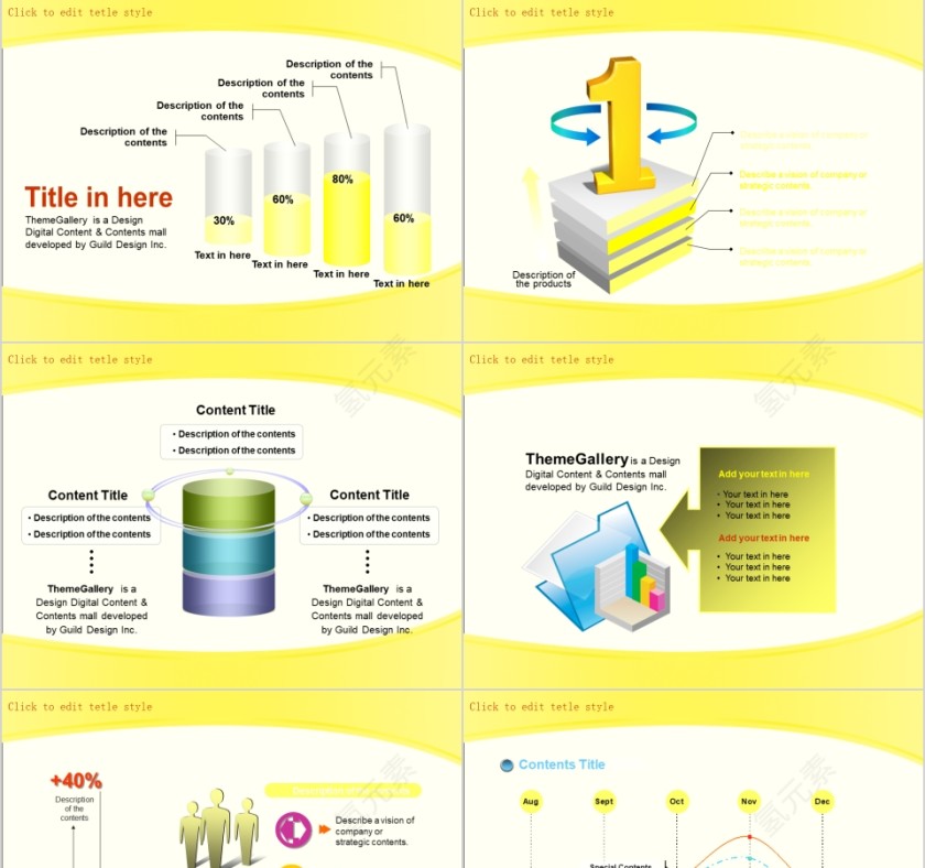 黄色简约大气美容美体spa模板PPT第9张