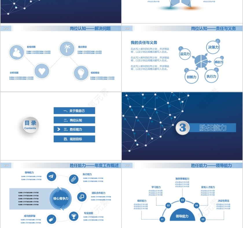 个性风格时尚个性岗位竞聘PPT模板            第3张