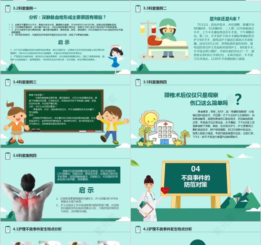 简约清新护理不良事件与隐患缺陷PPT模板第4张