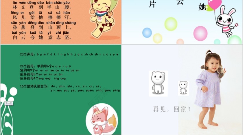 小学生汉语文拼音PPT课件 第8张