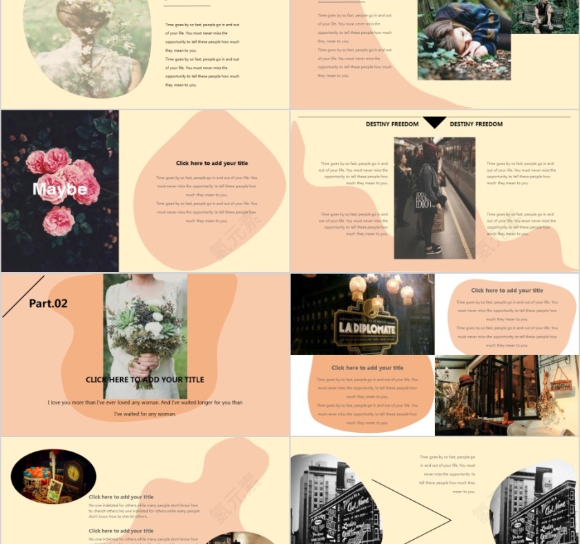 商务欧美ppt模板简约2019高端大气 商业工作汇报时尚极简风素材第2张