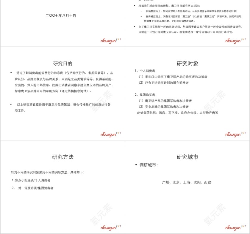 鹰卫浴调研计划PPT第2张