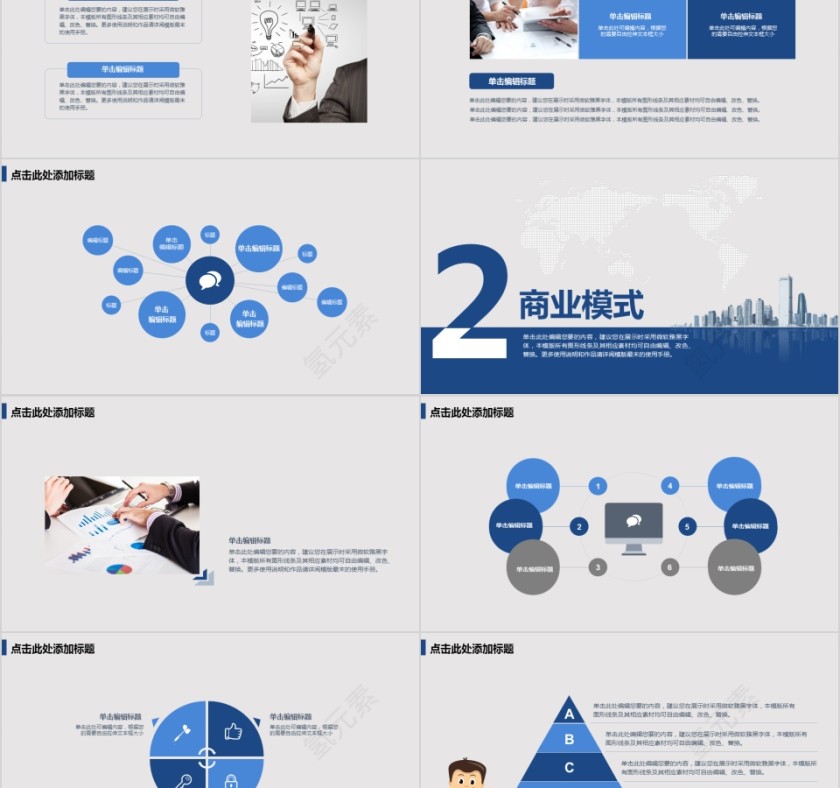 蓝色简约商业创业项目计划书ppt第2张