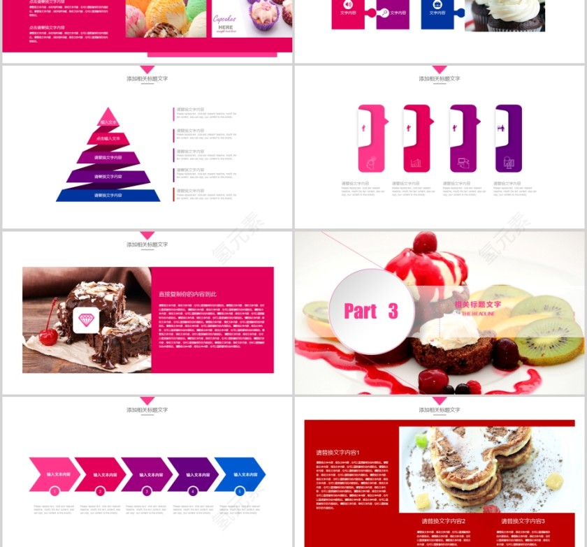 蛋糕香甜PPT面包咖啡甜点PPT第3张