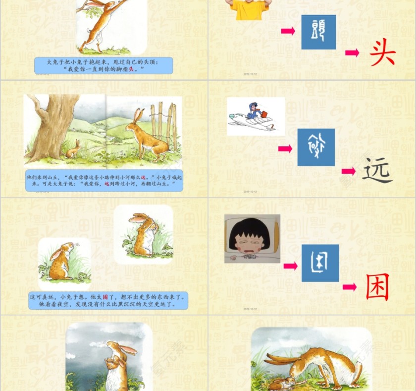 特色识字1——猜猜我有多爱你幼小衔接教学课件PPT模板第5张