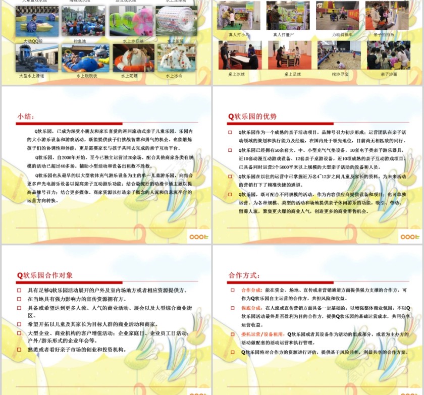 Q软乐园项目介绍及合作分析幼儿园亲子游戏PPT第4张