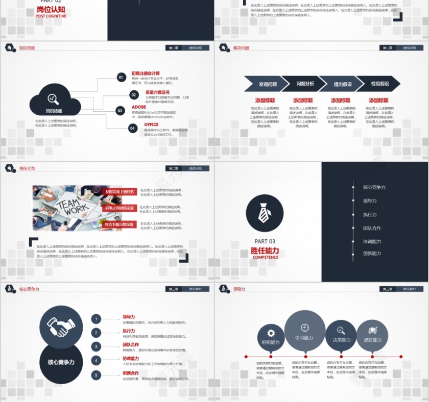 严禁实用框架完整岗位竞聘报告动态PPT模板第3张