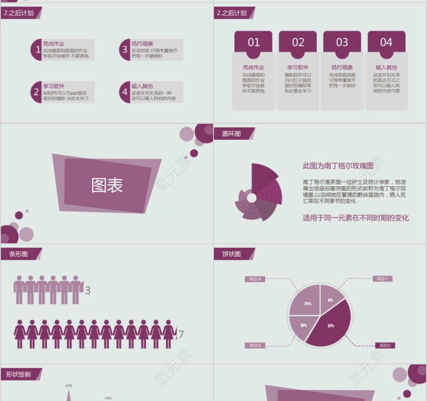 商务欧美ppt模板简约2019高端大气 商业工作汇报时尚极简风素材第7张
