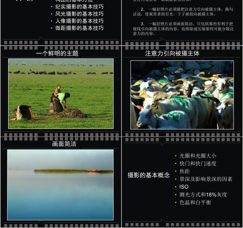 黑色大气摄影基础培训PPT第2张