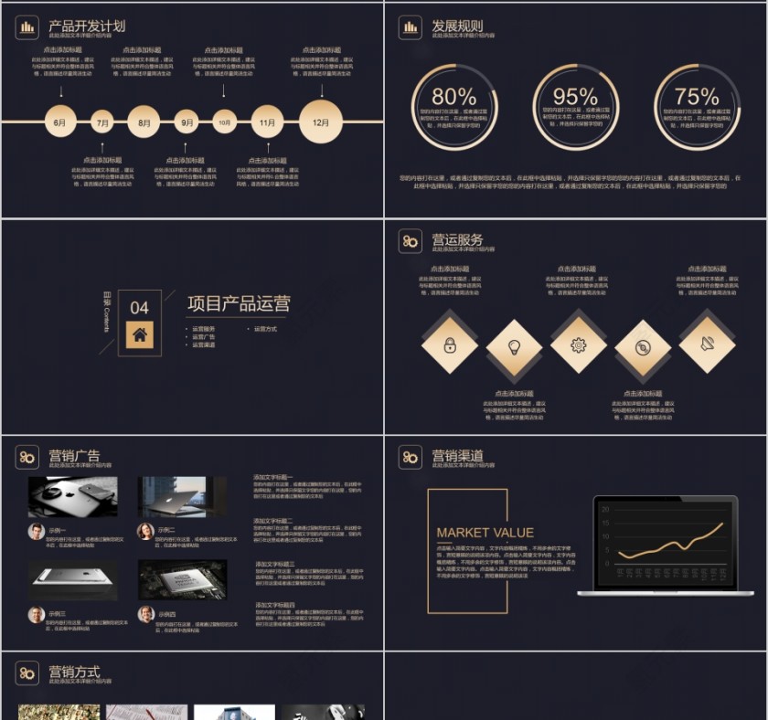 黑色大气商务项目计划书模版第4张