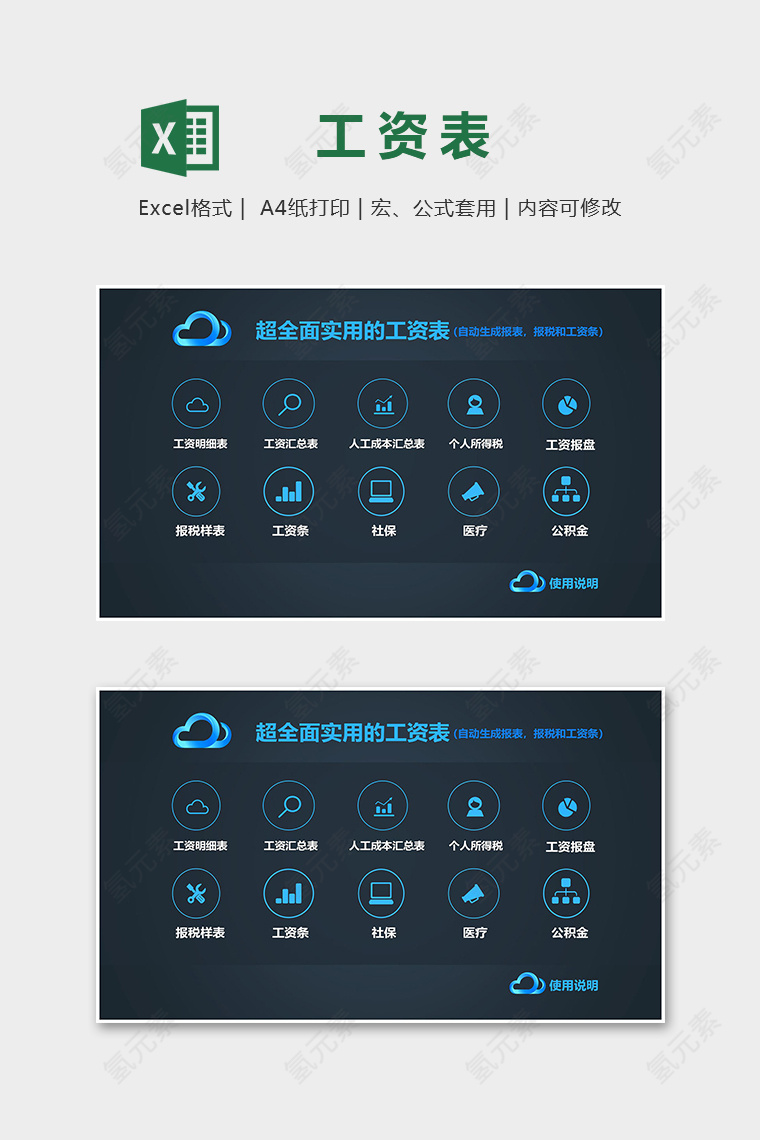 超实用全面的工资发放表excel模版