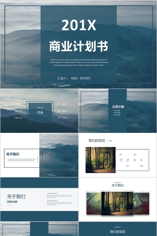 简约20xx商业计划书ppt模版