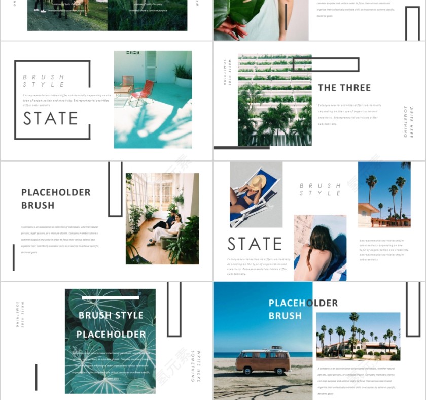 室内设计软装装修装潢家居方案PPT模板动态简约北欧风格案例展示第3张