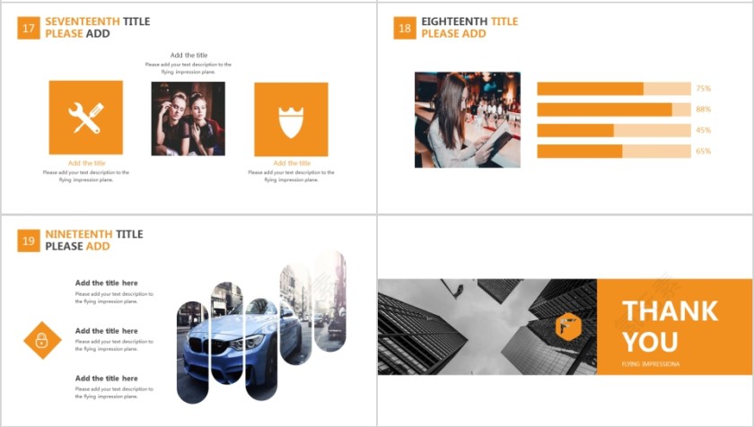 商务欧美ppt模板简约2019高端大气 商业工作汇报时尚极简风素材第4张