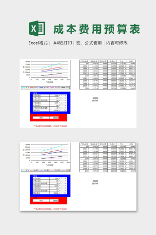 成本费用预算表Excel表格模板