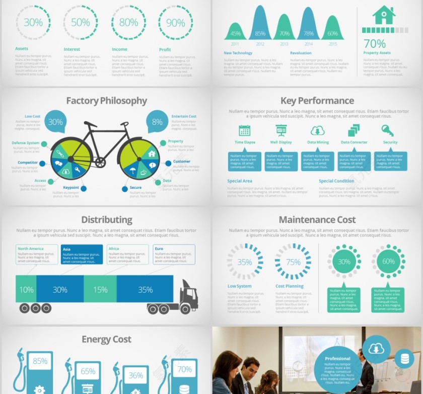 欧美经典商务时尚工作总结PPT模板 第15张