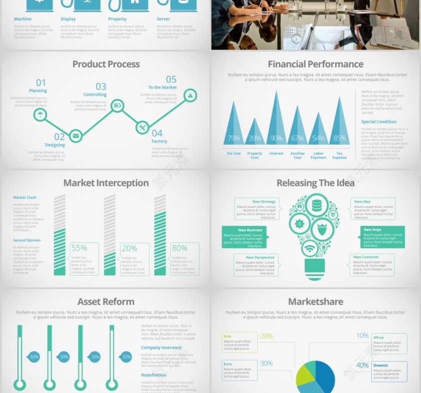  欧美经典商务时尚工作总结PPT模板 第16张