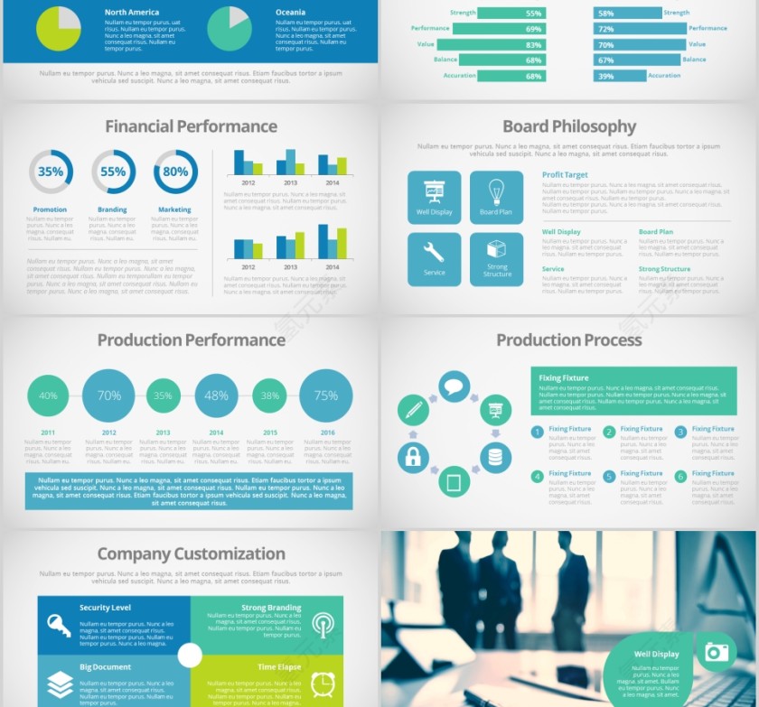  欧美经典商务时尚工作总结PPT模板 第6张