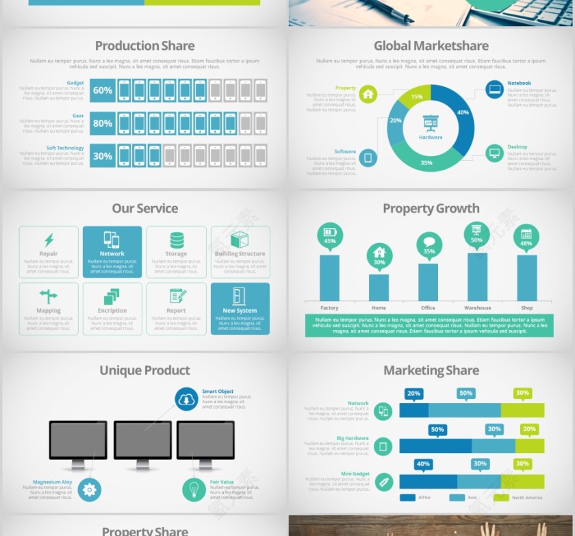  欧美经典商务时尚工作总结PPT模板 第7张