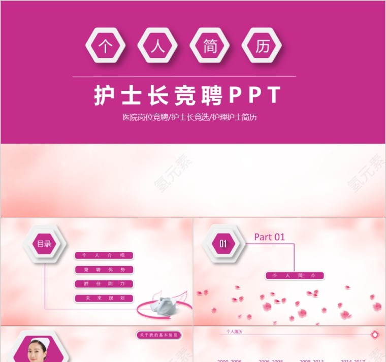 护士长竞聘ppt模板岗位述职报告竞聘演讲PPT素材幻灯片第1张
