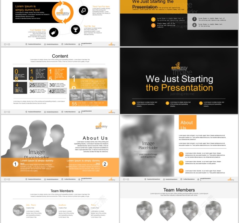  欧美经典商务时尚工作总结PPT模板 第2张