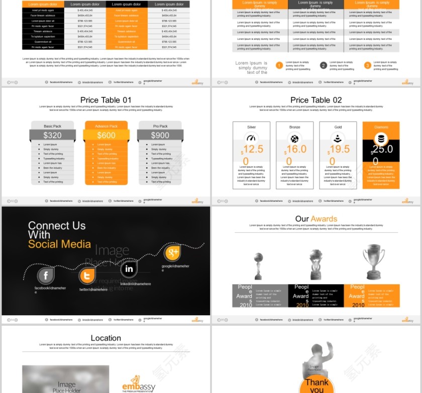  欧美经典商务时尚工作总结PPT模板 第15张