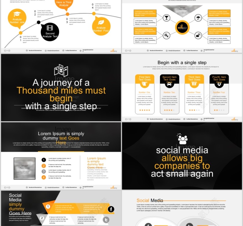  欧美经典商务时尚工作总结PPT模板 第5张