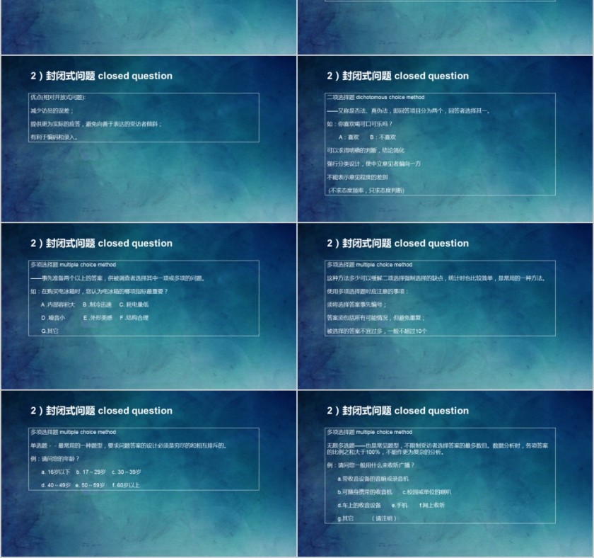 蓝色市场调查报调研课件第3张