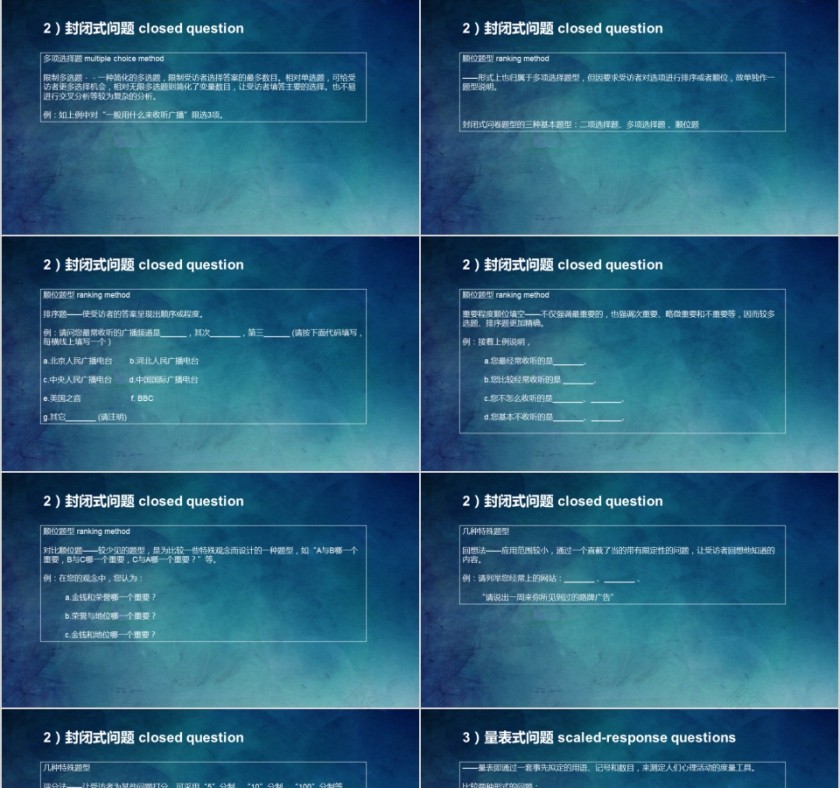 蓝色市场调查报调研课件第4张