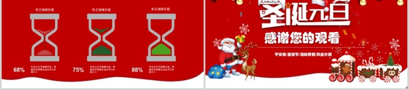 大气红色欢庆元旦跨年营销策划PPT模板第5张