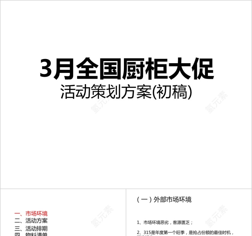橱柜大促方案初稿PPT第1张