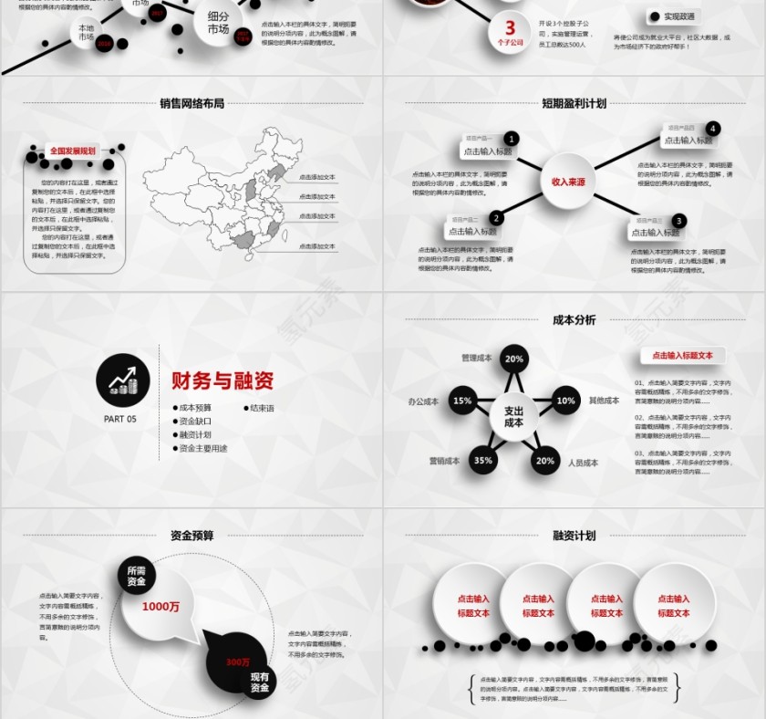 简约大气商业项目融资企划书ppt模版第6张
