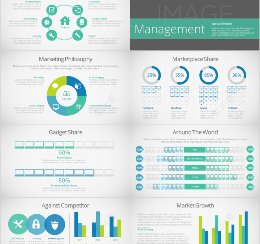 欧美简约大方商业计划书PPT第8张